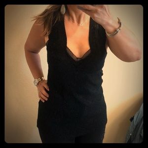 MIUSE Black lace cami or top XS